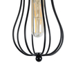 GloboStar® CAMBER 01016 Vintage Κρεμαστό Φωτιστικό Πλέγμα Μονόφωτο 1 x E27 IP20 Μαύρο & Χρυσό Μέταλλο - Μ12 x Π12 x Υ18cm