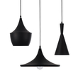 GloboStar® SHANGHAI 01025 Μοντέρνο Κρεμαστό Φωτιστικό Καμπάνα Σετ Τρίφωτο 3 x E27 IP20 Μαύρο & Χρυσό Μέταλλο - Μ79.5 x Π79.5 x Υ38cm
