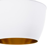 GloboStar® SHANGHAI 01026 Μοντέρνο Κρεμαστό Φωτιστικό Καμπάνα Σετ Τρίφωτο 3 x E27 IP20 Λευκό & Χρυσό Μέταλλο - Μ79.5 x Π79.5 x Υ38cm
