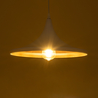 GloboStar® SHANGHAI 01026 Μοντέρνο Κρεμαστό Φωτιστικό Καμπάνα Σετ Τρίφωτο 3 x E27 IP20 Λευκό & Χρυσό Μέταλλο - Μ79.5 x Π79.5 x Υ38cm