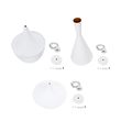 GloboStar® SHANGHAI 01026 Μοντέρνο Κρεμαστό Φωτιστικό Καμπάνα Σετ Τρίφωτο 3 x E27 IP20 Λευκό & Χρυσό Μέταλλο - Μ79.5 x Π79.5 x Υ38cm