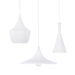 GloboStar® SHANGHAI 01026 Μοντέρνο Κρεμαστό Φωτιστικό Καμπάνα Σετ Τρίφωτο 3 x E27 IP20 Λευκό & Χρυσό Μέταλλο - Μ79.5 x Π79.5 x Υ38cm