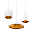 GloboStar® SHANGHAI 01026 Μοντέρνο Κρεμαστό Φωτιστικό Καμπάνα Σετ Τρίφωτο 3 x E27 IP20 Λευκό & Χρυσό Μέταλλο - Μ79.5 x Π79.5 x Υ38cm