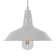 GloboStar® RAY 01044 Vintage Κρεμαστό Φωτιστικό Καμπάνα Μονόφωτο 1 x E27 IP20 Λευκό Μέταλλο - Μ26 x Π26 x Υ25cm