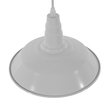 GloboStar® RAY 01044 Vintage Κρεμαστό Φωτιστικό Καμπάνα Μονόφωτο 1 x E27 IP20 Λευκό Μέταλλο - Μ26 x Π26 x Υ25cm