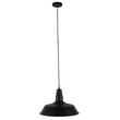 GloboStar® RAY 01049 Vintage Κρεμαστό Φωτιστικό Καμπάνα Μονόφωτο 1 x E27 IP20 Μαύρο Μέταλλο - Μ36 x Π36 x Υ25cm