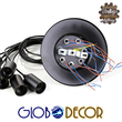 GloboStar® WIRED 01173 Vintage Κρεμαστό Φωτιστικό Πλέγμα Πολύφωτο 10 x E27 Μαύρο Μέταλλο με Μαύρο Πλαστικό - 200cm