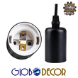GloboStar® WIRED 01173 Vintage Κρεμαστό Φωτιστικό Πλέγμα Πολύφωτο 10 x E27 Μαύρο Μέταλλο με Μαύρο Πλαστικό - 200cm
