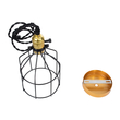 GloboStar® GALOT 01179 Vintage Κρεμαστό Φωτιστικό Πλέγμα Μονόφωτο 1 x E27 IP20 Μαύρο & Χρυσό Μέταλλο - Μ13.5 x Π13.5 x Y16cm