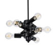 GloboStar® DELIR 01035 Μοντέρνο Φωτιστικό Οροφής Πλέγμα Πολύφωτο 9 x E27 IP20 Μαύρο Μέταλλο - Μ24 x Π24 x Υ23cm