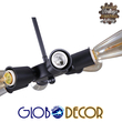 GloboStar® CONFOR 01036 Μοντέρνο Φωτιστικό Οροφης Πλέγμα Πολύφωτο 6 x E27 IP20 Μαύρο Μέταλλο - Μ24 x Π24 x Υ8cm