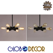 GloboStar® CONFOR 01036 Μοντέρνο Φωτιστικό Οροφης Πλέγμα Πολύφωτο 6 x E27 IP20 Μαύρο Μέταλλο - Μ24 x Π24 x Υ8cm
