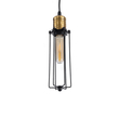 GloboStar® KLECE 01057 Vintage Κρεμαστό Φωτιστικό Ανάρτηση Μονόφωτο 1 x E27 IP20 Μαύρο & Χρυσό Μέταλλο - Μ8 x Π8 x Υ28cm