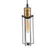 GloboStar® KLECE 01057 Vintage Κρεμαστό Φωτιστικό Ανάρτηση Μονόφωτο 1 x E27 IP20 Μαύρο & Χρυσό Μέταλλο - Μ8 x Π8 x Υ28cm