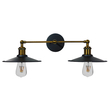 GloboStar® MINIMALL 01069 Vintage Επιτοίχιο Φωτιστικό Απλίκα Δίφωτο 2 x E27 IP20 Μαύρο & Χρυσό Μέταλλο - Μ30 x Π60 x Υ18cm GloboStar® MINIMALL 01069 Vintage Επιτοίχιο Φωτιστικό Απλίκα Δίφωτο 2 x E27 IP20 Μαύρο & Χρυσό Μέταλλο - Μ30 x Π60 x Υ18cm