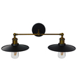 GloboStar® MINIMALL 01069 Vintage Επιτοίχιο Φωτιστικό Απλίκα Δίφωτο 2 x E27 IP20 Μαύρο & Χρυσό Μέταλλο - Μ30 x Π60 x Υ18cm GloboStar® MINIMALL 01069 Vintage Επιτοίχιο Φωτιστικό Απλίκα Δίφωτο 2 x E27 IP20 Μαύρο & Χρυσό Μέταλλο - Μ30 x Π60 x Υ18cm