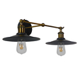 GloboStar® MINIMALL 01069 Vintage Επιτοίχιο Φωτιστικό Απλίκα Δίφωτο 2 x E27 IP20 Μαύρο & Χρυσό Μέταλλο - Μ30 x Π60 x Υ18cm GloboStar® MINIMALL 01069 Vintage Επιτοίχιο Φωτιστικό Απλίκα Δίφωτο 2 x E27 IP20 Μαύρο & Χρυσό Μέταλλο - Μ30 x Π60 x Υ18cm