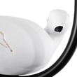 GloboStar® DOVE 01084 Vintage Επιτοίχιο Φωτιστικό Απλίκα Μονόφωτο 1 x E14 IP20 Μαύρο & Λευκό Μέταλλο με Μπεζ Ύφασμα - Μ30 x Π15 x Υ36cm