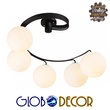 GloboStar® SELINA 01090 Μοντέρνο Φωτιστικό Οροφής Μπάλα Πολύφωτο 5 x E27 IP20 Μαύρο Μέταλλο με Λευκό Γυαλί - Μ63 x Π63 x Υ47cm GloboStar® SELINA 01090 Μοντέρνο Φωτιστικό Οροφής Μπάλα Πολύφωτο 5 x E27 IP20 Μαύρο Μέταλλο με Λευκό Γυαλί - Μ63 x Π63 x Υ47cm