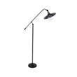 GloboStar® WYNGE 01101 Vintage Επιδαπέδιο Φωτιστικό Μονόφωτο 1 x E27 IP20 Μαύρο & Χρυσό Μέταλλο - Μ95 x Π27 x Υ174cm