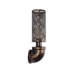 GloboStar® RAZA 01105 Vintage Επιτοίχιο Φωτιστικό Απλίκα Μονόφωτο 1 x E27 IP20 Χάλκινο Μέταλλο - Μ13 x Π12 x Υ38cm