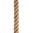 GloboStar® CRANE 01109 Vintage Κρεμαστό Φωτιστικό Καμπάνα Μονόφωτο 1 x E27 IP20 Μαύρο Μέταλλο με Μπεζ Σχοινί - Μ36 x Π36 x Υ30cm