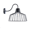 GloboStar® TRIUMPH 01117 Vintage Επιτοίχιο Φωτιστικό Απλίκα Μονόφωτο 1 x E27 IP20 Μαύρο Μέταλλο - Μ30 x Π36 x Υ30cm