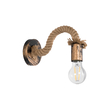 GloboStar® SADON 01126 Vintage Επιτοίχιο Φωτιστικό Απλίκα Μονόφωτο 1 x E27 IP20 Χάλκινο Μέταλλο με Μπεζ Σχοινί - Μ10 x Π22 x Υ15cm GloboStar® SADON 01126 Vintage Επιτοίχιο Φωτιστικό Απλίκα Μονόφωτο 1 x E27 IP20 Χάλκινο Μέταλλο με Μπεζ Σχοινί - Μ10 x Π22 x Υ15cm