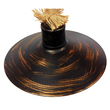 GloboStar® CARVIA 01136 Vintage Επιτοίχιο Φωτιστικό Απλίκα Μονόφωτο 1 x E27 IP20 Χάλκινο Μέταλλο με Μπεζ Σχοινί - Μ50 x Π27 x Υ25cm