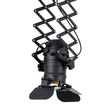 GloboStar® BROADWAY 01140 Vintage Φωτιστικό Οροφής Πλέγμα Μονόφωτο 1 x E27 IP20 Μαύρο Μέταλλο - Μ28 x Π25 x Υ100cm