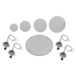 GloboStar® DORI 01144 Μοντέρνο Κρεμαστό Φωτιστικό Μπάλα Πολύφωτο 4 x E27 IP20 Λευκό Γυαλί - Μ75 x Π75 x Υ52cm