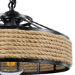 GloboStar® SAHARA 01146 Vintage Κρεμαστό Φωτιστικό Καμπάνα Μονόφωτο 1 x E27 IP20 Μαύρο Μέταλλο με Μπεζ Σχοινί - Μ31 x Π31 x Υ14cm GloboStar® SAHARA 01146 Vintage Κρεμαστό Φωτιστικό Καμπάνα Μονόφωτο 1 x E27 IP20 Μαύρο Μέταλλο με Μπεζ Σχοινί - Μ31 x Π31 x Υ14cm
