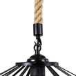 GloboStar® SAHARA 01146 Vintage Κρεμαστό Φωτιστικό Καμπάνα Μονόφωτο 1 x E27 IP20 Μαύρο Μέταλλο με Μπεζ Σχοινί - Μ31 x Π31 x Υ14cm GloboStar® SAHARA 01146 Vintage Κρεμαστό Φωτιστικό Καμπάνα Μονόφωτο 1 x E27 IP20 Μαύρο Μέταλλο με Μπεζ Σχοινί - Μ31 x Π31 x Υ14cm