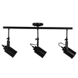 GloboStar® HOLLYWOOD 01155 Vintage Φωτιστικό Οροφής Ράγα Τρίφωτο 3 x E27 IP20 Μαύρο Μέταλλο - Μ13 x Π78 x Υ38cm