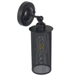GloboStar® HOLVIA 01160 Vintage Επιτοίχιο Φωτιστικό Απλίκα Μονόφωτο 1 x E27 IP20 Μαύρο Μέταλλο - Μ16 x Π12 x Υ34cm
