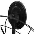 GloboStar® FAN 01163 Vintage Επιτοίχιο Φωτιστικό Απλίκα Πολύφωτο 5 x E27 IP20 Μαύρο Μέταλλο - Μ22 x Π46 x Υ46cm