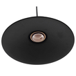 GloboStar® CARAVEL 01167 Vintage Κρεμαστό Φωτιστικό Καμπάνα Μονόφωτο 1 x E27 IP20 Μαύρο & Χρυσό Μέταλλο - Μ22 x Π22 x Υ13cm
