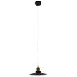 GloboStar® CARAVEL 01167 Vintage Κρεμαστό Φωτιστικό Καμπάνα Μονόφωτο 1 x E27 IP20 Μαύρο & Χρυσό Μέταλλο - Μ22 x Π22 x Υ13cm
