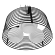 GloboStar® KEVIA 01150 Μοντέρνο Κρεμαστό Φωτιστικό Πλέγμα Τρίφωτο 3 x E27 IP20 Μαύρο Μέταλλο με Λευκό Γυαλί - Μ40 x Π40 x Υ17.5cm
