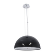 GloboStar® SERENIA 01151 Μοντέρνο Κρεμαστό Φωτιστικό Καμπάνα Μονόφωτο 1 x E27 IP20 Μαύρο & Άσπρο Γύψο - Μ40 x Π40 x Υ20cm