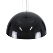 GloboStar® SERENIA 01151 Μοντέρνο Κρεμαστό Φωτιστικό Καμπάνα Μονόφωτο 1 x E27 IP20 Μαύρο & Άσπρο Γύψο - Μ40 x Π40 x Υ20cm