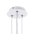 GloboStar® SERENIA 01152 Μοντέρνο Κρεμαστό Φωτιστικό Καμπάνα Μονόφωτο 1 x E27 IP20 Λευκό Γύψο - Μ40 x Π40 x Υ20cm