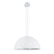 GloboStar® SERENIA 01152 Μοντέρνο Κρεμαστό Φωτιστικό Καμπάνα Μονόφωτο 1 x E27 IP20 Λευκό Γύψο - Μ40 x Π40 x Υ20cm