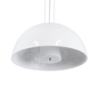GloboStar® SERENIA 01152 Μοντέρνο Κρεμαστό Φωτιστικό Καμπάνα Μονόφωτο 1 x E27 IP20 Λευκό Γύψο - Μ40 x Π40 x Υ20cm