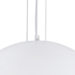 GloboStar® SERENIA 01152 Μοντέρνο Κρεμαστό Φωτιστικό Καμπάνα Μονόφωτο 1 x E27 IP20 Λευκό Γύψο - Μ40 x Π40 x Υ20cm