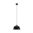 GloboStar® HEXAGON 01194 Μοντέρνο Κρεμαστό Φωτιστικό Καμπάνα Μονόφωτο 1 x E27 IP20 Μαύρο & Χρυσό Μέταλλο - Μ25 x Π25 x Υ15cm