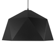 GloboStar® HEXAGON 01195 Μοντέρνο Κρεμαστό Φωτιστικό Καμπάνα Μονόφωτο 1 x E27 IP20 Μαύρο & Χρυσό Μέταλλο - Μ46 x Π46 x Υ25cm