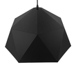 GloboStar® HEXAGON 01195 Μοντέρνο Κρεμαστό Φωτιστικό Καμπάνα Μονόφωτο 1 x E27 IP20 Μαύρο & Χρυσό Μέταλλο - Μ46 x Π46 x Υ25cm