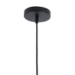 GloboStar® REA 01196 Μοντέρνο Κρεμαστό Φωτιστικό Πλέγμα Μονόφωτο 1 x E27 IP20 Μαύρο Μέταλλο με Λευκό Ύφασμα - Μ18 x Π18 x Υ43cm