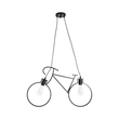 GloboStar® BIKE 01213 Vintage Κρεμαστό Φωτιστικό Φιγούρα Δίφωτο 2 x E27 IP20 Μαύρο Μέταλλο - Μ67 x Π3.5 x Υ41cm